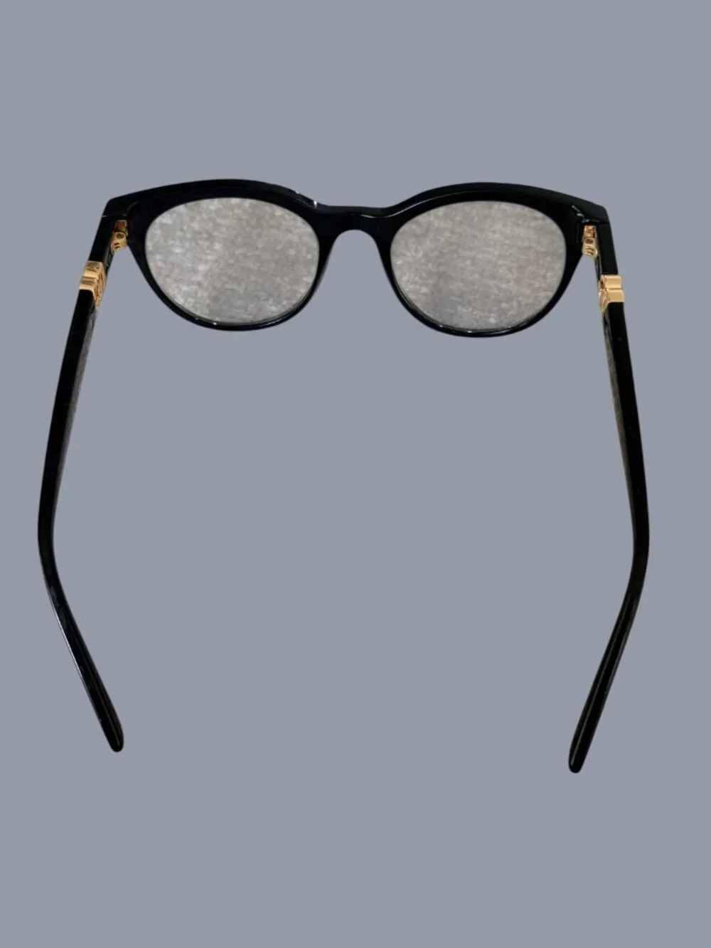 Dolce & Gabbana DG Logo Eyeglass Frames Black Gold Designer Optical Glasses/Case